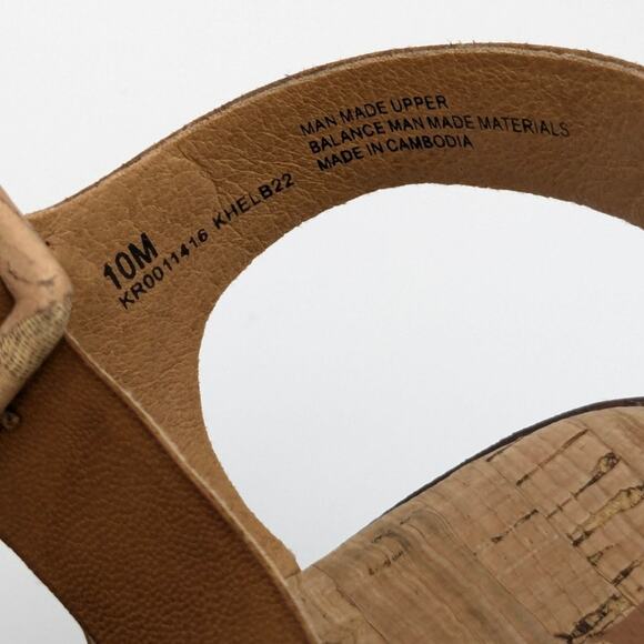 Korks Marley Platform Wedge Sandal Ankle Strap Women's Brown Size US10M EU41 - Picture 3 of 12